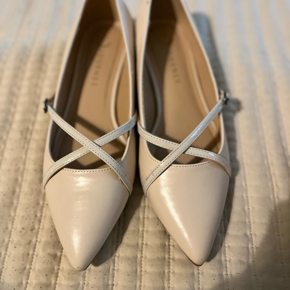 Elegant Cream Pointed Flats